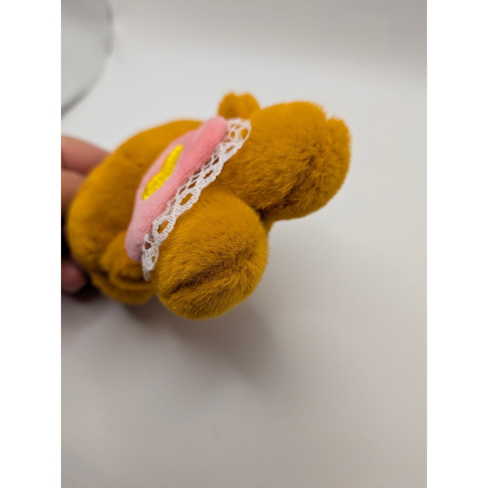 Kawaii Plush Teddy Bear Keychain Pink Heart Apron Lace Trim‎ Cherry Accent 5 in - Picture 8 of 8